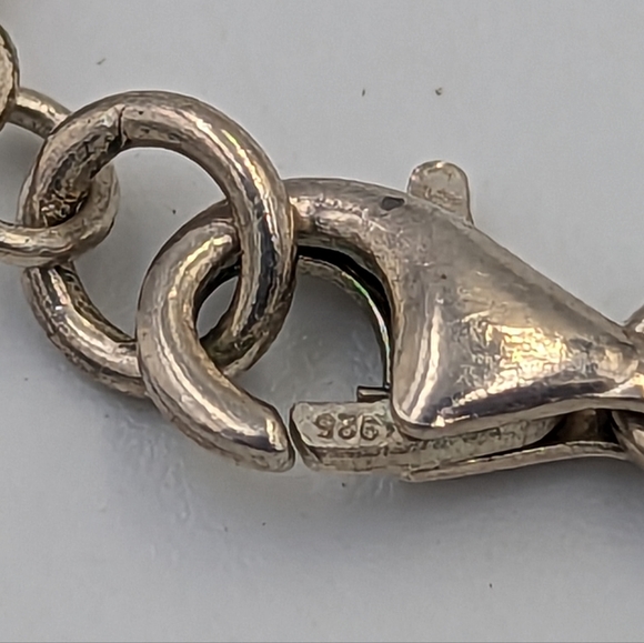 Vintage/Antique Broken China Repurpose With sterling Hand painted Bird Pendant - Picture 7 of 10